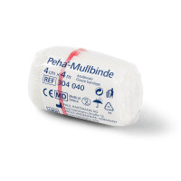 Hartmann Peha-Mullbinden 4 m lang, einzeln verpackt, 4 cm breit