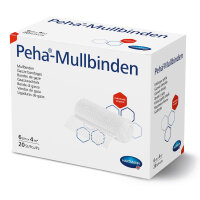 Hartmann Peha-Mullbinden 4 m lang, einzeln verpackt, 6 cm breit