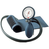 BO004-1 clinicus II Blutdruckmessgerät Doppelschlauch blau mit Klettmanschette Erwachsene Standard M blau 054-0-250 boso