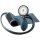 BO004-1 clinicus II Blutdruckmessgerät Doppelschlauch blau mit Klettmanschette Erwachsene Standard M blau 054-0-250 boso