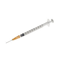 BD Plastipak Tuberkulinspritze 1 ml mit Kanüle orange