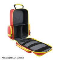 HUM AEROcase 1R - PL1C Notfallrucksack Gr. L, signalrot geöffnet ohne Modultaschen