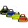 HUM AEROcase RBS1 Notfalltasche klein Größe S, AEROtex PLAN schwarz, ultramarinblau, leuchtgelb und signalrot