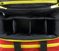 HUM AEROcase HT03-RBL1 Notfalltasche groß L PLAN signalrot Innenansicht Hauptfach