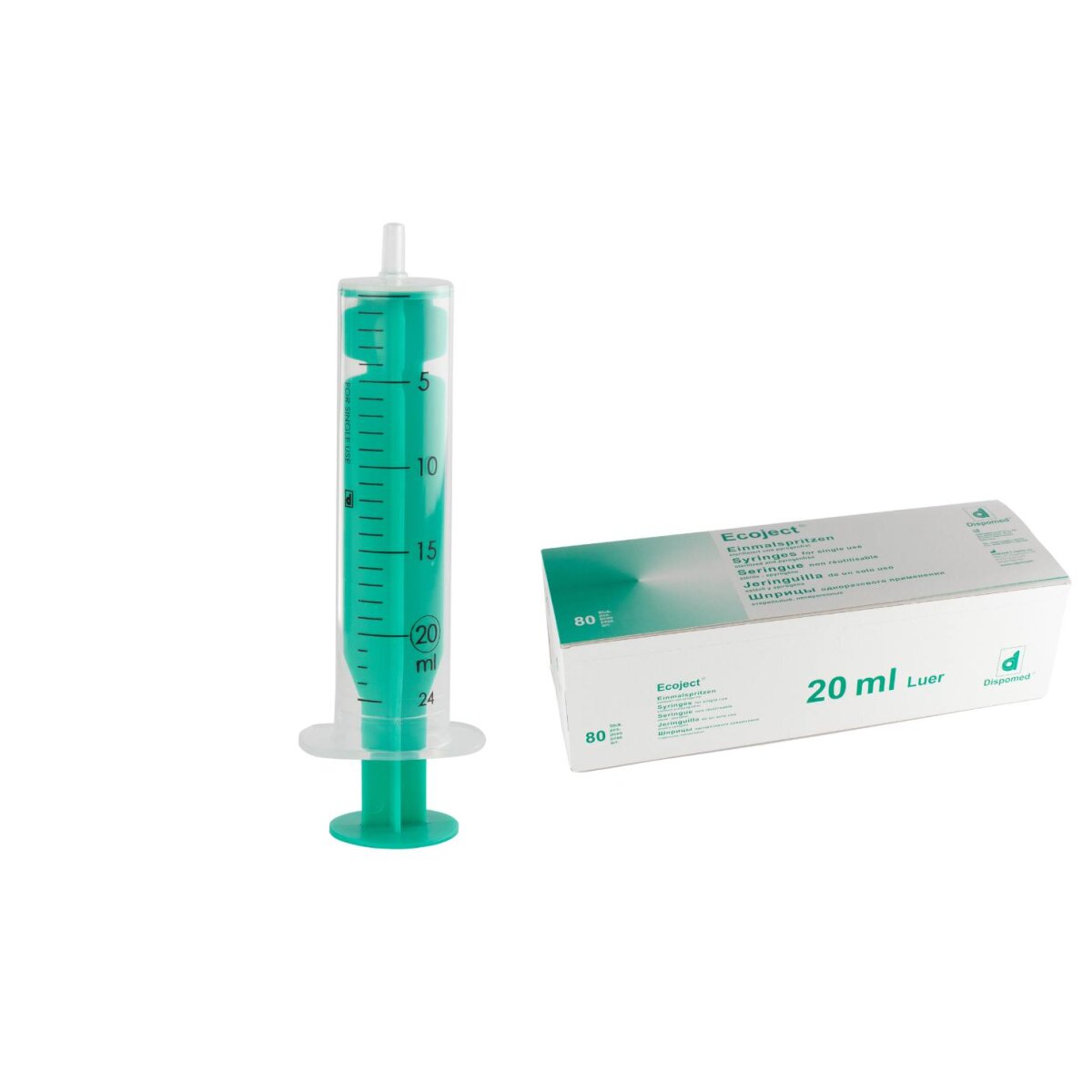 Dispomed ECOJECT Spritze 20ml, 2-teilig, Luer Konnektor