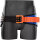 SAM Medical Pelvic Sling II Beckenschlinge, blau/orange, Gr. S angelegt