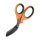 XSHEAR Traumaschere 19 cm mit Griff in Schwarz/ Orange mit geschlossener Schneide/ Klinge