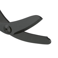 XSHEAR Traumaschere 19 cm mit Griff in Schwarz/ Blau mit geöffneter Schneide/ Klinge