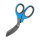 XSHEAR Traumaschere 19 cm mit Griff in Schwarz/ Blau mit geschlossener Schneide/ Klinge