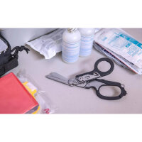 Leatherman RAPTOR Rescue Multifunktionsschere Anwendungsbild mit Ringschneider an Finger