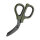 XSHEAR Mini Traumaschere 15 cm Schwarz/ Oliv mit geschlossener Schneide/ Klinge
