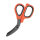 XSHEAR Mini Traumaschere 15 cm Schwarz/ Orange mit geschlossener Schneide/ Klinge