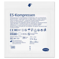 Hartmann ES-Kompressen steril 7,5 cm x 7,5 cm, 8-fach, 25 x 2 Stück