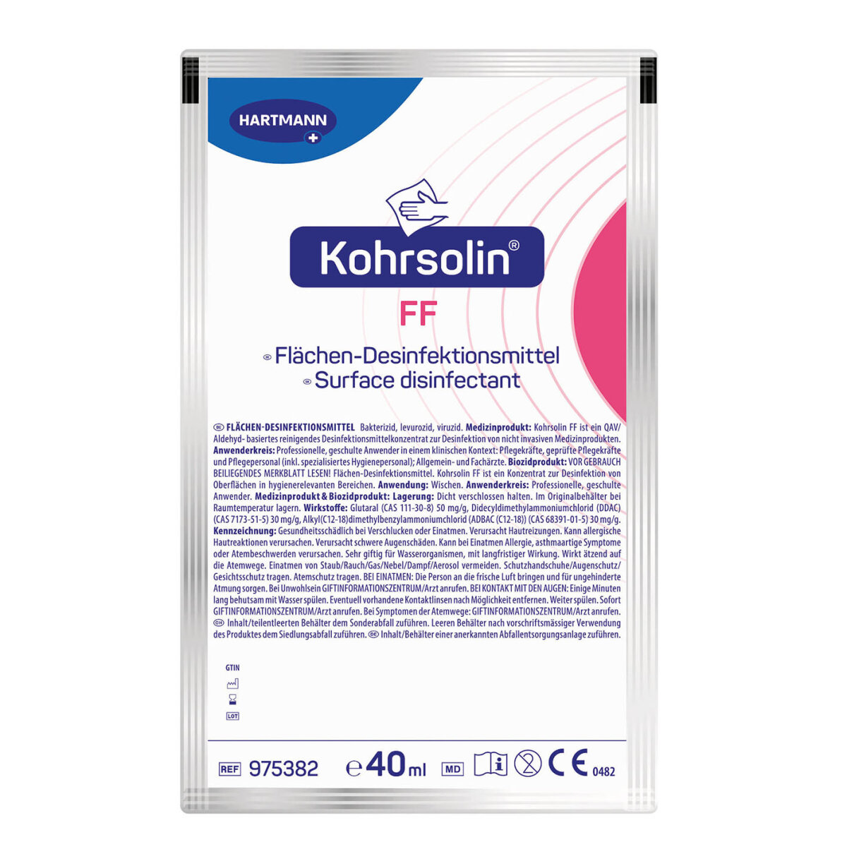 BODE Kohrsolin FF Dosierbeutel 125  40 ml  Flchendesinfektion